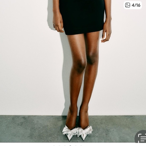 Zara Metallic Bow Trim Pump - Picture 2 of 10